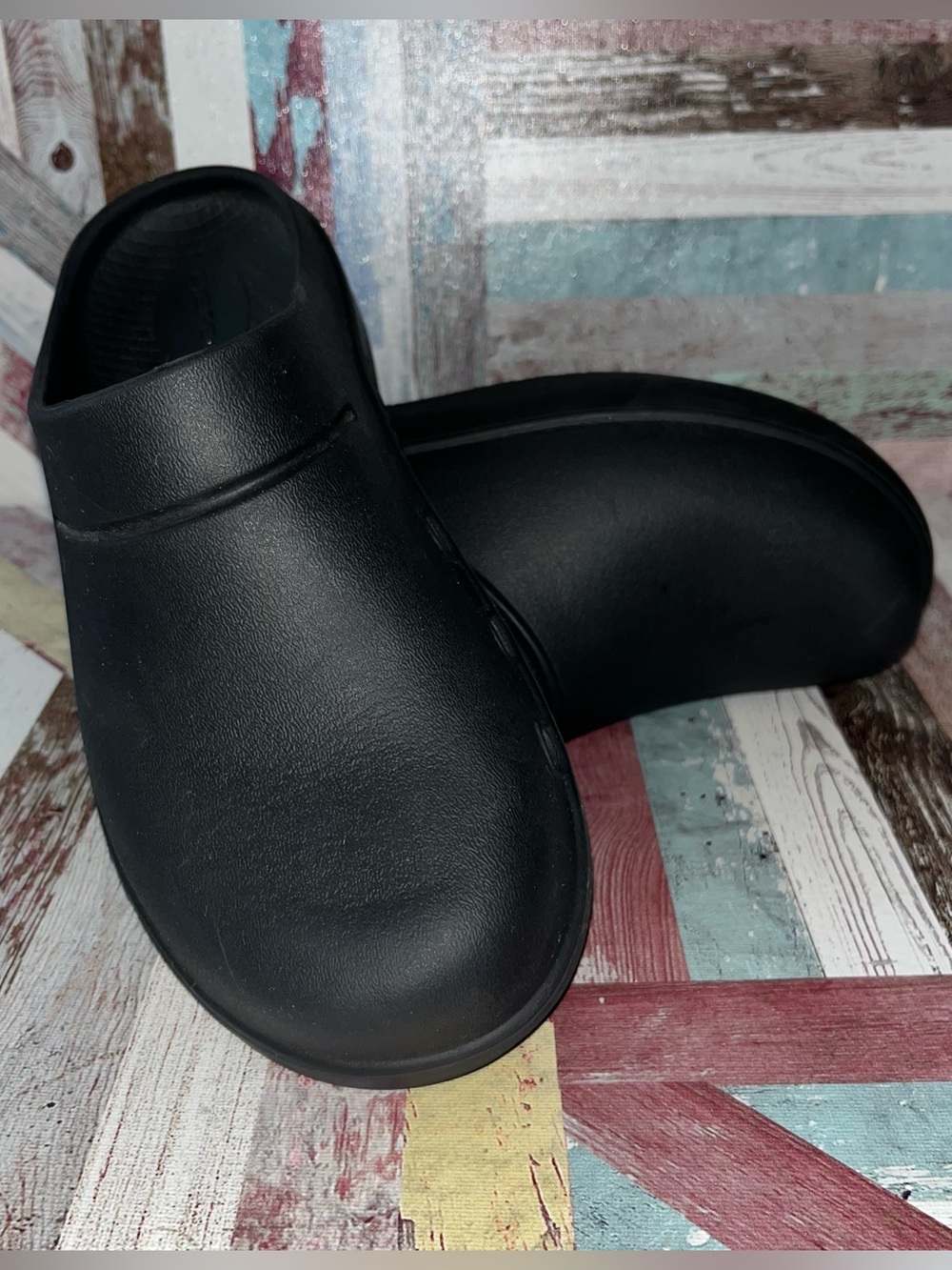 OOFOS OOcloog Clogs Shoes Womens Recovery Black EUC Active Recovery Washable  8